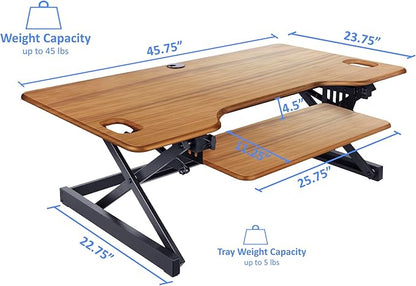 Rocelco 46" Large Height Adjustable Standing Desk BUNDLE - Image 3