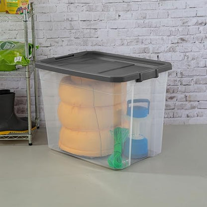 Sterilite 8-Pack Modular Stacker Box, Durable Clear Plastic Storage Bins - Image 3