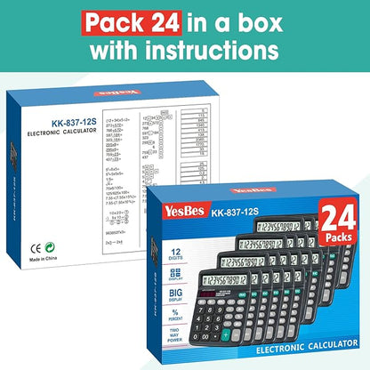 24 Pack Calculator Bulk, 12 Digits Calculators Desktop - Image 7