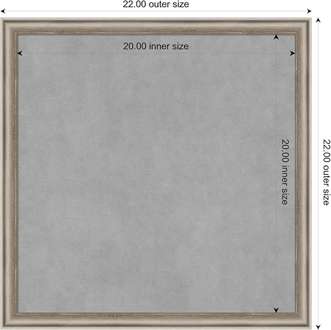 Amanti Art Silver Framed Magnetic Board 22x22 Medium Vision Board - Image 4