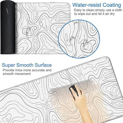 Extended Mouse Pad, 31.5x15.7 inch Large Gaming Computer Keyboard Mouse Mat - Image 3