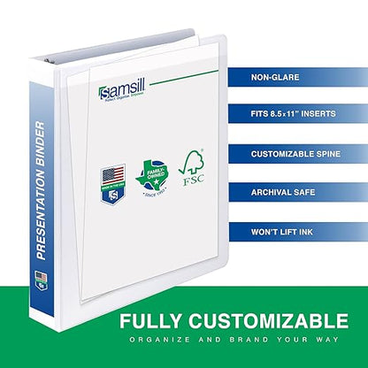Samsill 1 Inch 3 Ring Binders, Made in USA, Economy Round Ring, 200 Sheet - Image 3