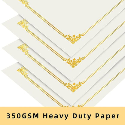 HAUTOCO 50 Packs Certificate Holders, Cream Color Diploma Folders Certificate - Image 4