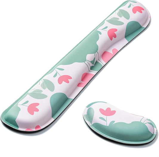 Hoewina Keyboard Wrist Rest, Ergonomic Wrist Rest, Superfine Fabric and Gel by Hoewina