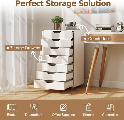 Giantex Drawers Cabinet Mobile Lateral Filing Organizer - Image 4
