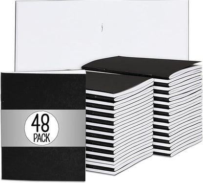 Paper Junkie 48 Pack Unlined Pocket Size Notebook, Mini Journals by PaperJunkie
