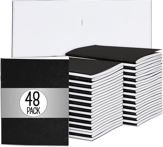 Paper Junkie 48 Pack Unlined Pocket Size Notebook, Mini Journals by PaperJunkie