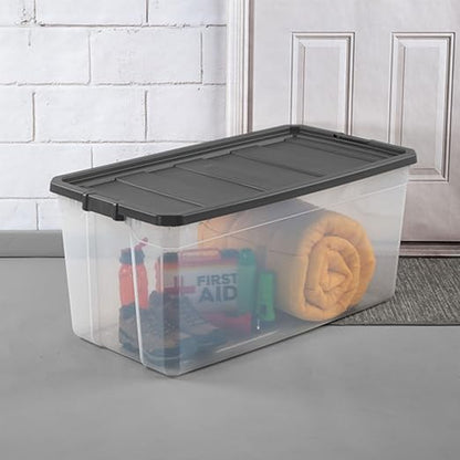 Sterilite 9-Pack Modular Stacker Box, Durable Clear Plastic Storage Bins - Image 6