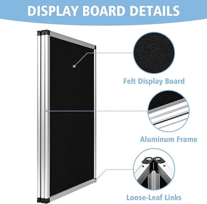 Nisorpa 3+1 Panel Folding Trade Show Presentation Board 70.8“ x 35.4” Trifold - Image 6