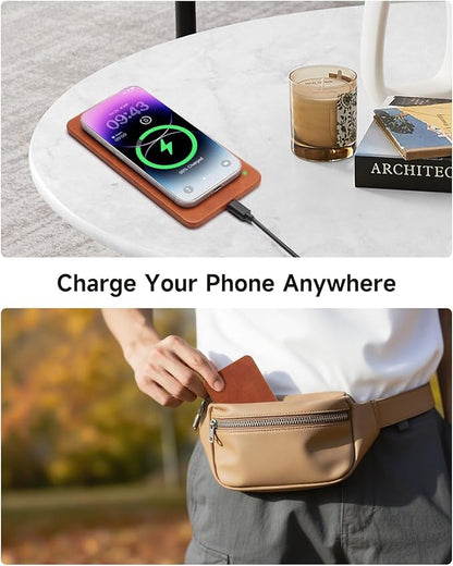 Valet Tray, Built in Wireless Charging Pad, Nightstand Organizer, Two-Toned - Image 8
