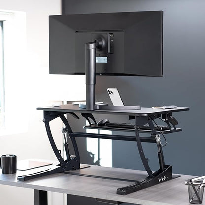 VIVO 32 inch Height Adjustable Stand Up Desk Converter, V Series, Quick Sit to - Image 6