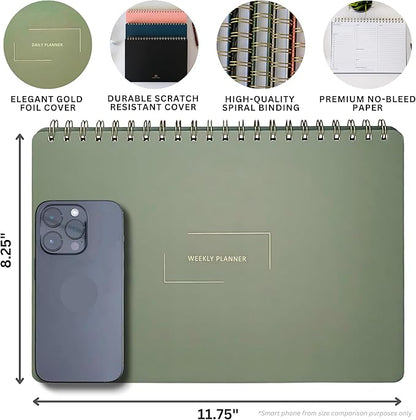 Merely Home Undated Weekly Planner | 8.25” x 11.75” Work To-Do Notebook | ADHD - Image 5