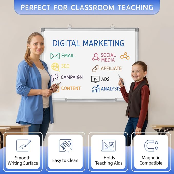 Grtard 24" x 18" Magnetic Dry Erase Whiteboard - Image 4