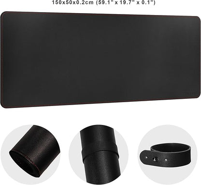 ZORESYN Desk Pad, PU Leather Desk Blotter Protector, Large Gaming Mousepad Desk - Image 2