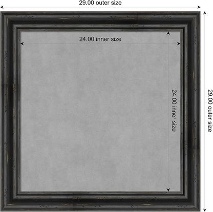 Amanti Art Black Framed Magnetic Board 29x29 Medium Vision Board - Image 3