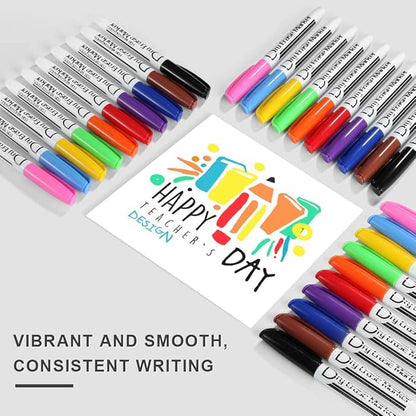 Volcanics Dry Erase Markers Low Odor Fine Whiteboard Markers Thin Box of 80 - Image 2