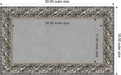 Amanti Art Silver Framed Magnetic Board 18x30 Small Vision Board - Image 3