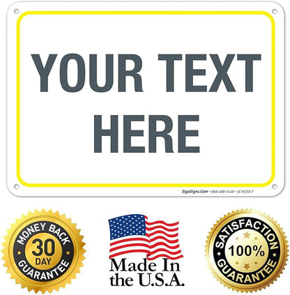 Personalized Custom Customize for Office, Delivery Yellow Sign, 10x7 Inches - Image 8