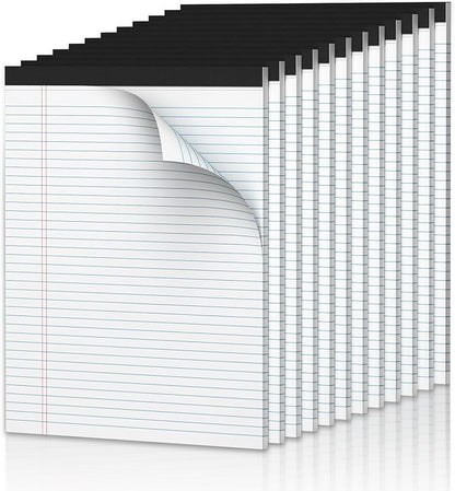 Legal Pads 8.5 x 11.75 Inch Notepad, 12 Pack White Legal Pads 8.5 x 11.75 by NotePads