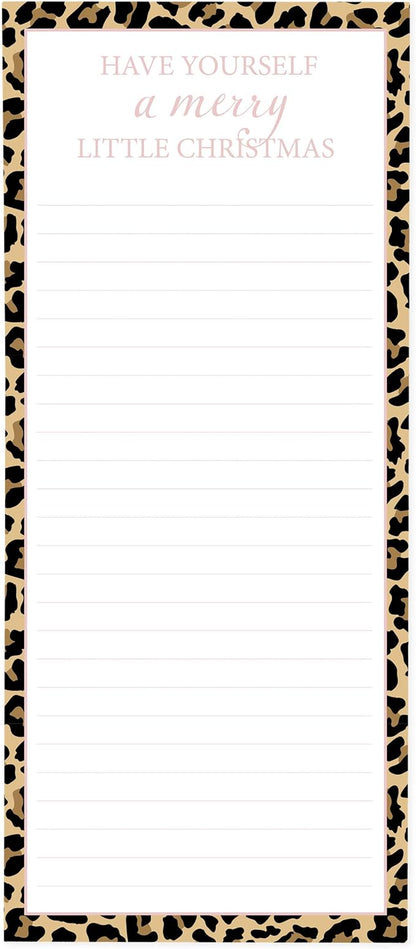 Graphique Cheetah Print Holiday Magnetic Notepad | 100 Tear-Away Sheets | by GraphiquedeFrance