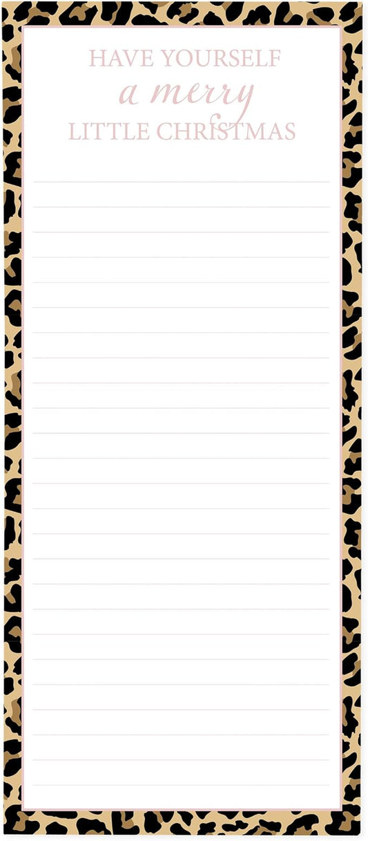 Graphique Cheetah Print Holiday Magnetic Notepad | 100 Tear-Away Sheets | by GraphiquedeFrance
