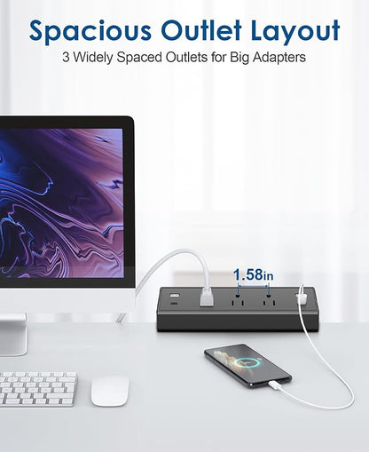 Desk Clamp Power Strip, 40W Fast Charging Station, Desktop Mount Surge Protector - Image 6