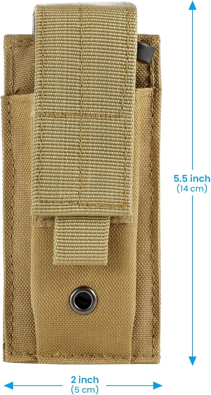 Tactical Single/Double Pistol Mag Pouch Outdoor Molle Open-Top Magazine Pouch - Image 2