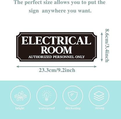 Electrical Room Door Sign for Business，Self-Adhesive Durable Modern Electrical - Image 2