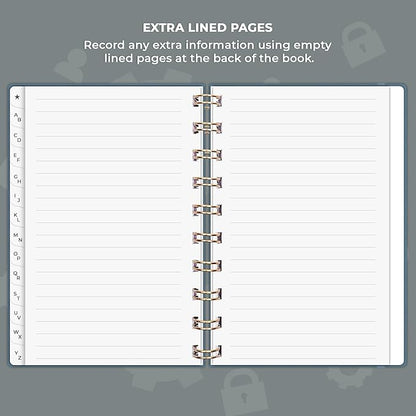 Clever Fox Password Book Spiral – Mini Internet Address & Password Organizer - Image 6