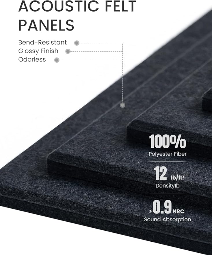Fluxynara Large Felt Bulletin Board 36" x 24" Cork Board Alternative-6 Pack - Image 4