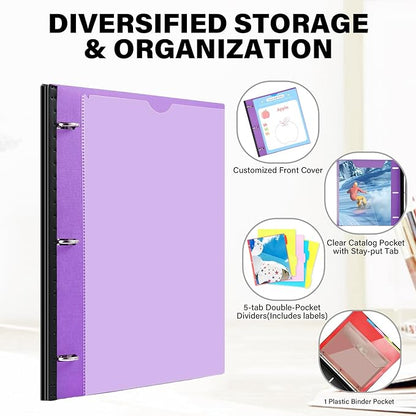 WOT I Telescoping Project Organizer 2-Pack, Refillable 3 Ring Binder - Image 4