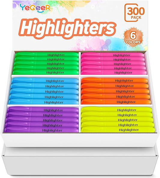Highlighters, Chisel Tip Dry-Quickly Highlighter Markers, Office Classroom Must by YEGEER