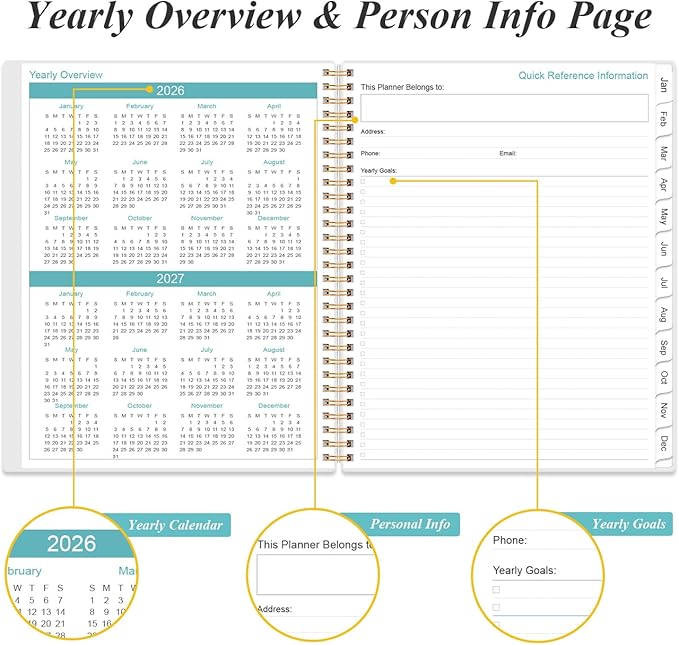 2026 Planner - Weekly Monthly Planner 2026 from January 2026 to December 2026 - Image 5