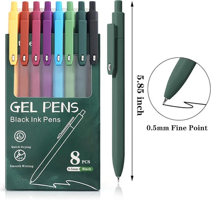 Piochoo Gel Pens, 0.5mm Fine Point Smooth Writing, High-End Series Retractable - Image 2