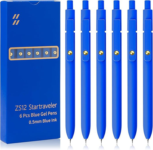 UIXJODO Blue Pens, 0.5mm Colored Ink Gel Pens by UIXJODO