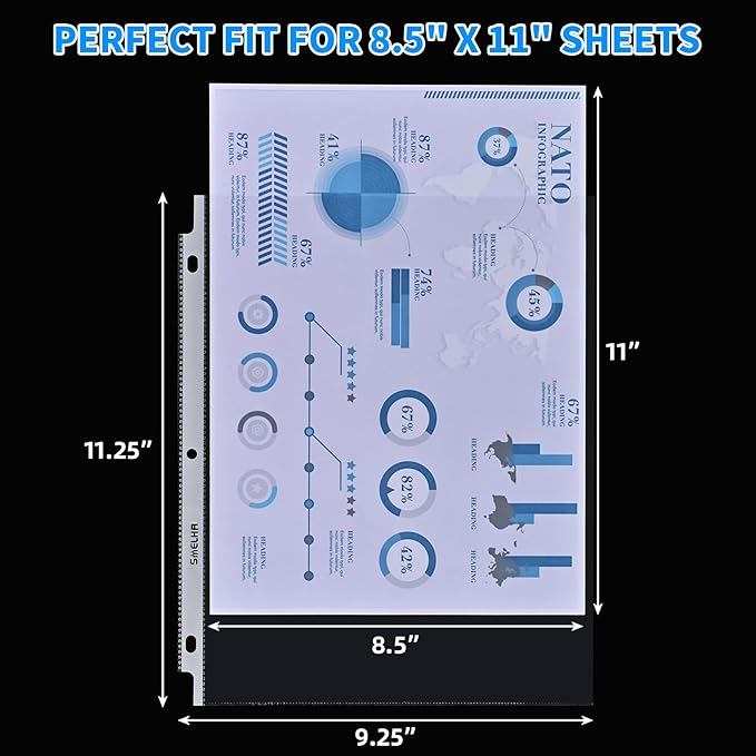Sheet Protectors 400 Page, Page Protector 8.5" x 11" ，Upgraded Clear Plastic - Image 6