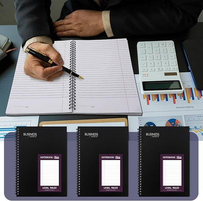 Resurhang 8 Pack Wirebound Business Notebook Legal Ruled Spiral Notebook 8-1/2" - Image 5
