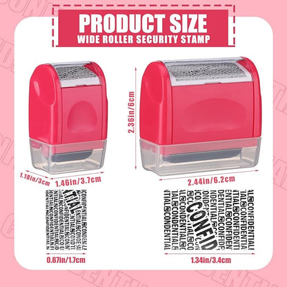 Nezyo 2 Pack Identity Protection Roller Stamp Identity Theft, Confidential - Image 2