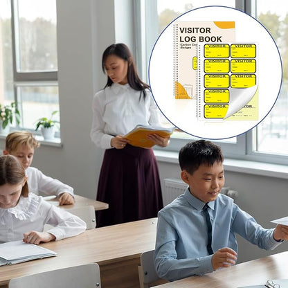 3 Pack Visitor Badges with Carbon Copy Visitor Stickers Letter Size Visitor Log - Image 5
