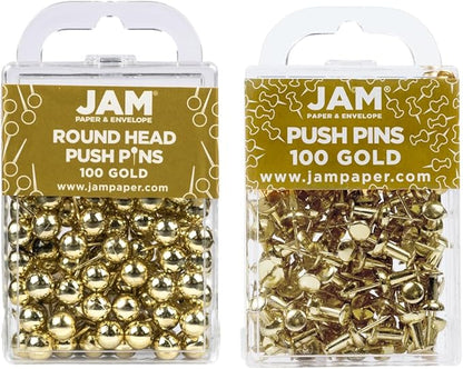 JAM PAPER Colorful Push Pins by JAMPaper