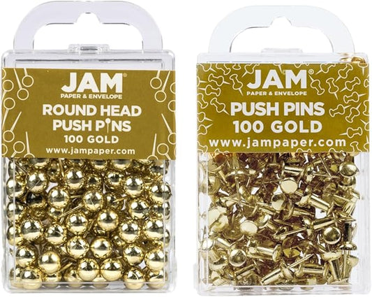 JAM PAPER Colorful Push Pins by JAMPaper