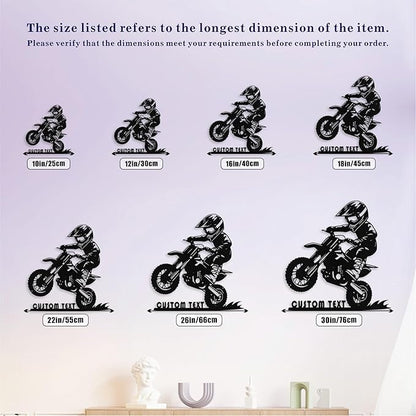 Custom Motorcycle Metal Signs Personalized Dirt Biker Name Sign Custom Garage - Image 7