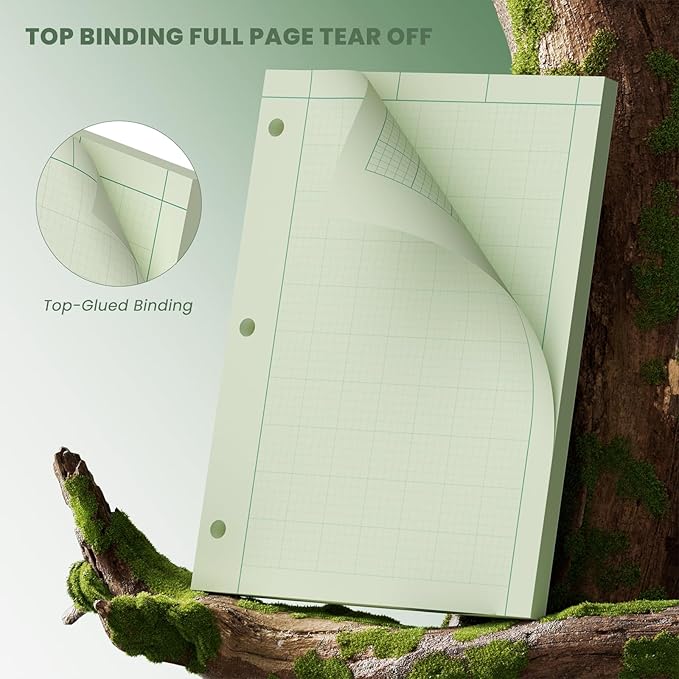 Engineering Paper 8.5 x 11, 100 Sheets Top Glue Binding Engineering Notebook - Image 6