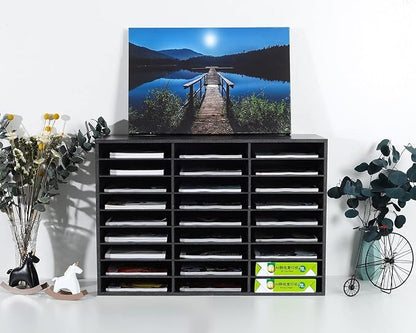 PAG Mail Sorter Organizer, Wood Literature Organizer, Student Mailbox - Image 3