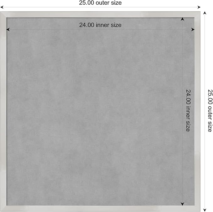 Amanti Art Silver Framed Magnetic Board 25x25 Medium Vision Board - Image 3