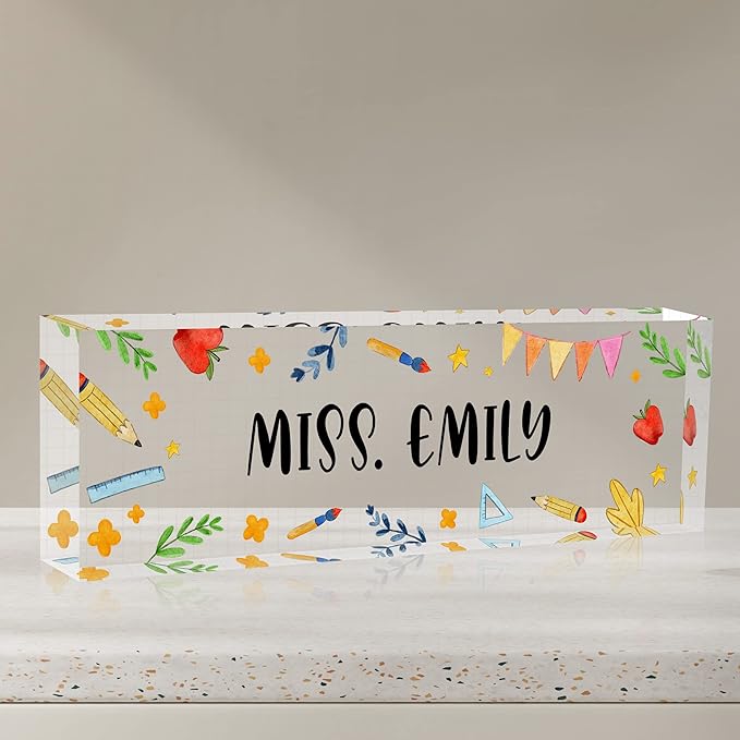 Teacher Office Desk Name Plate Personalized, Custom Name Plates by SalaGraphics