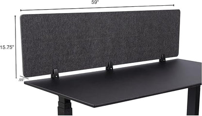 Stand Up Desk Store ReFocus Raw Clamp-On Acoustic Desk Divider Mounted Privacy - Image 7