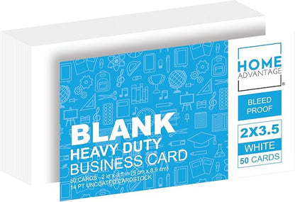 Home Advantage 2x3.5 Blank Index Cards by HomeAdvantage