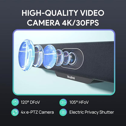 Yealink Video Conference Camera, 4K Webcam, 120° Ai Auto Framing, 8 Microphone - Image 2