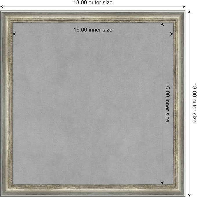 Amanti Art Silver Framed Magnetic Board 18x18 Small Vision Board - Image 4